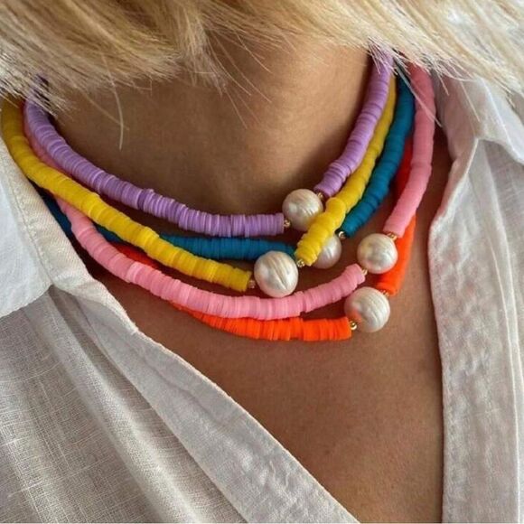 Boho Beaded Necklace N1322 - Picture 2 of 5